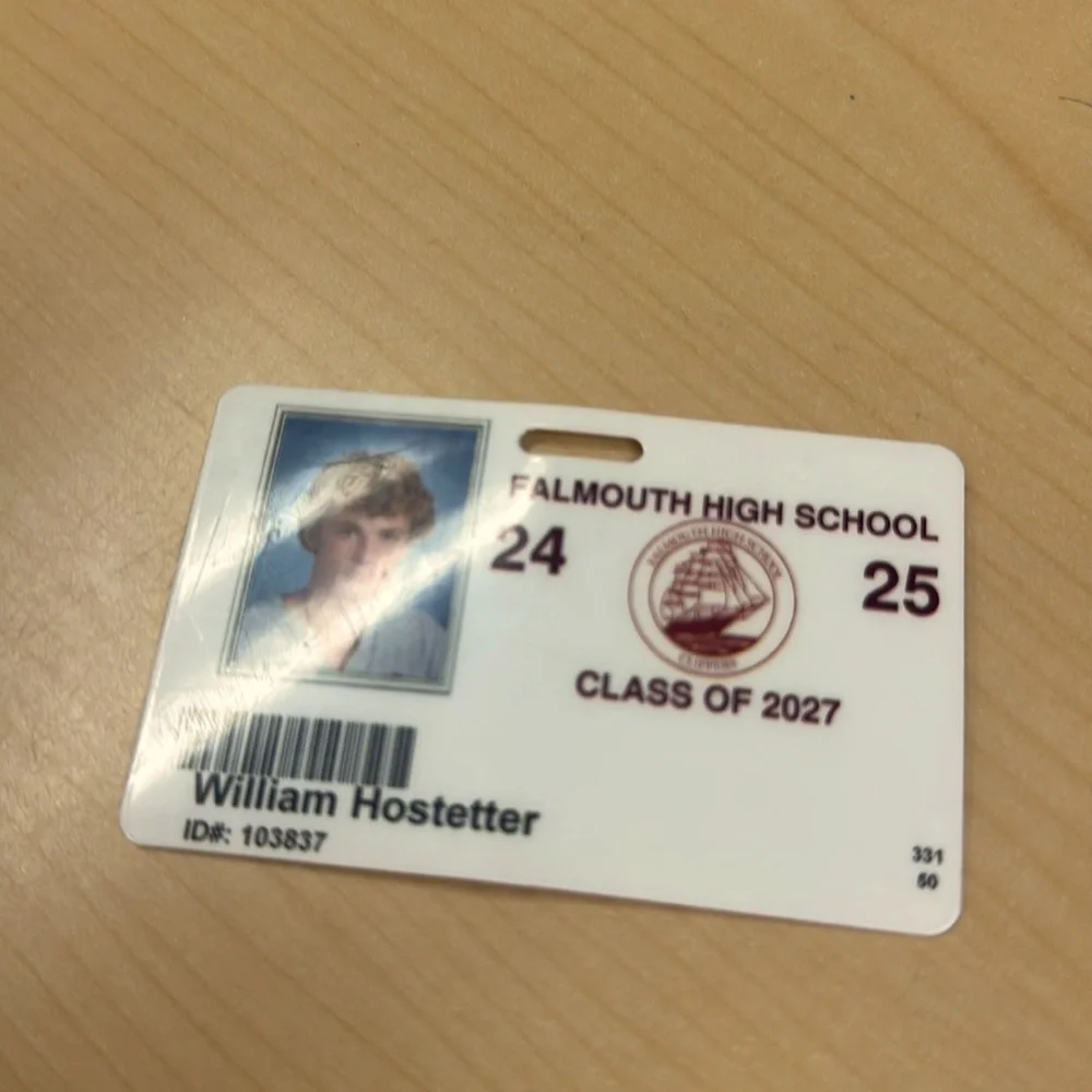 William James Hostetter’s Sophomore Year School ID.